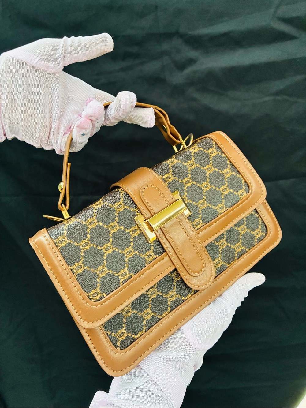 Classic Brown Monogram Shoulder Bag